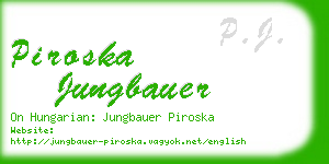 piroska jungbauer business card